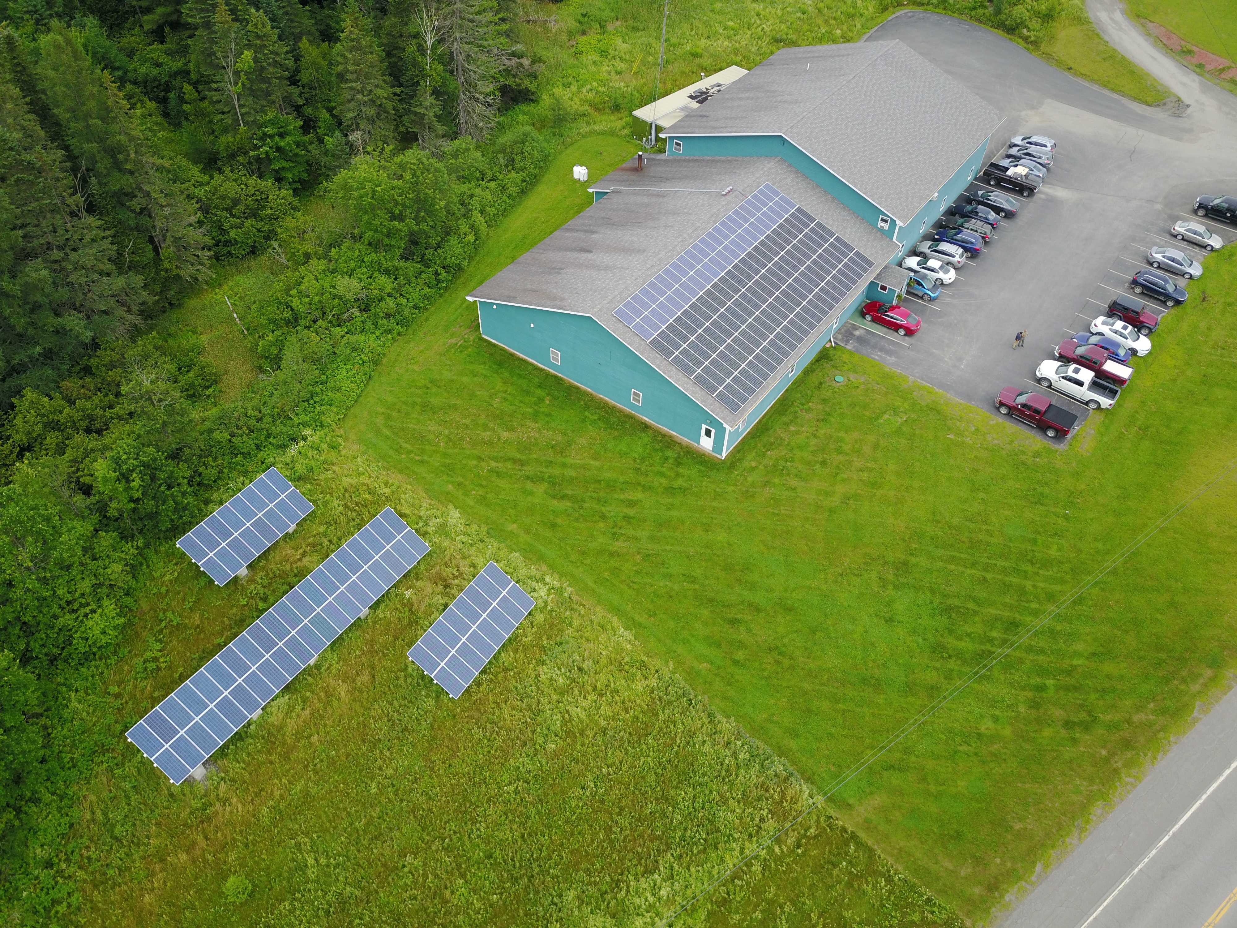 Solar covered warehouse, Colebrook NH
