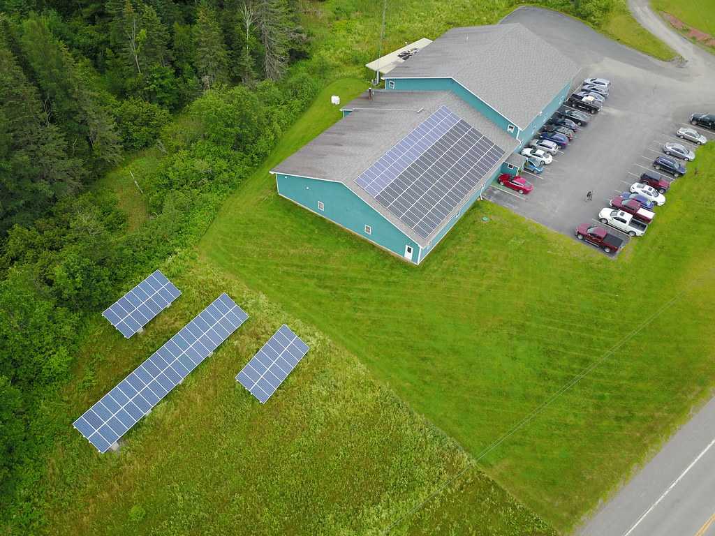 Solar covered warehouse, Colebrook NH
